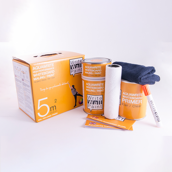 AquaWrite Whiteboardmaling Kit 5 m²