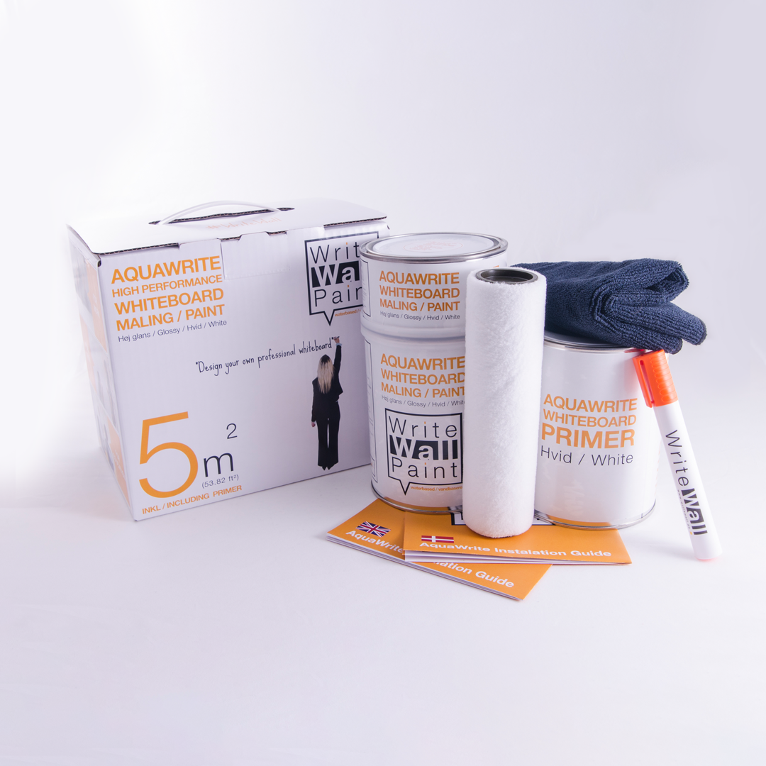 AquaWrite Whiteboardmaling Kit 5 m²