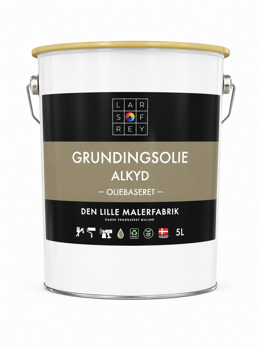 Grundingsolie Alkyd oliebaseret, 5 liter spand fra Den Lille Malerfabrik
