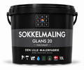 Sokkelmaling Glans 20 halvmat, 10 liter spand fra Den Lille Malerfabrik